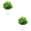 2 Count Indoor Artificial Plants Bonsai Tree Fake Simulation Potted 6