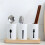 2Pcs Flatware Organizer With Wood Base For Spoons Forks Chopsticks 6
