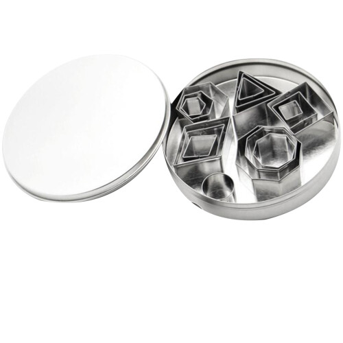 72Pcs Creative Stainless Steel Cake Baking Cookie Cutter Molds Silver