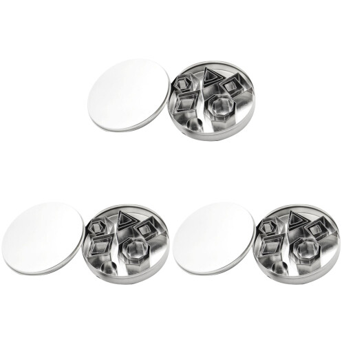 72Pcs Creative Stainless Steel Cake Baking Cookie Cutter Molds Silver 1