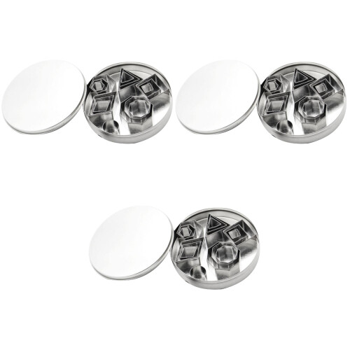 72Pcs Creative Stainless Steel Cake Baking Cookie Cutter Molds Silver 2