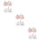 6 Pcs Unicorn Eye Patch Travel Plush White Face Goggles 9