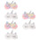 6 Pcs Unicorn Eye Patch Travel Plush White Face Goggles 7