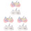 6 Pcs Unicorn Eye Patch Travel Plush White Face Goggles 2