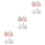 6 Pcs Unicorn Eye Patch Travel Plush White Face Goggles 5