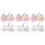 6 Pcs Unicorn Eye Patch Travel Plush White Face Goggles 4