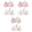 6 Pcs Unicorn Eye Patch Travel Plush White Face Goggles 3