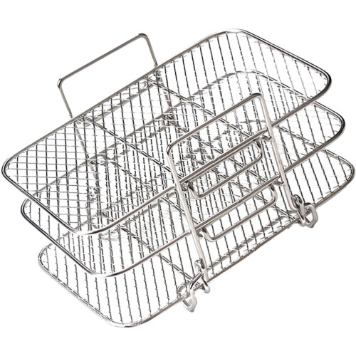 3Pcs Multi-Layer Stainless Steel Air Fryer Rack for Kitchen Use Silver