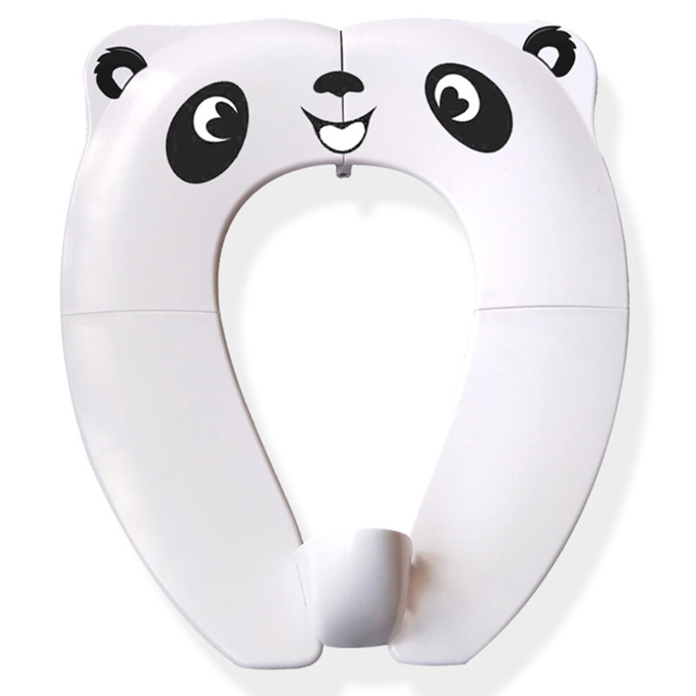 Totority 2Pcs Foldable Kids Toilet Trainer Ring For Toddlers (White)