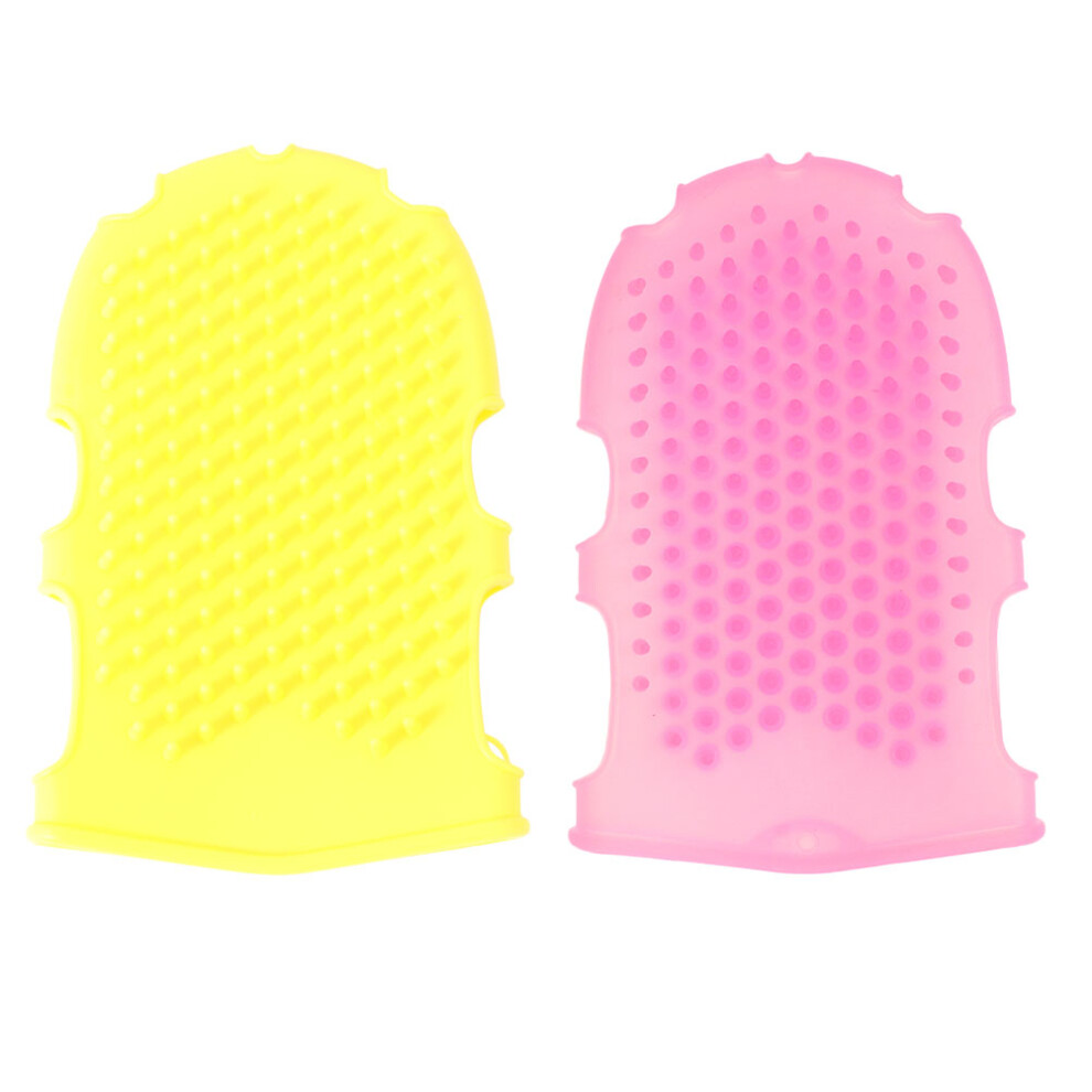 Totority 4 Pcs Bath Glove Cleaning Brush Cosmetic Silica Gel
