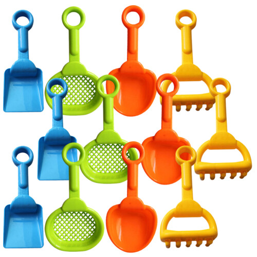 3 Sets Kids Beach Sand Plastic Rake Sifter Toy