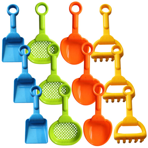 3 Sets Kids Beach Sand Plastic Rake Sifter Toy 2