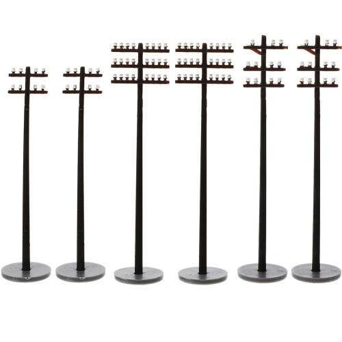 30 Pcs Miniature Train Construction Telegraph Poles Sand Table Scene 2