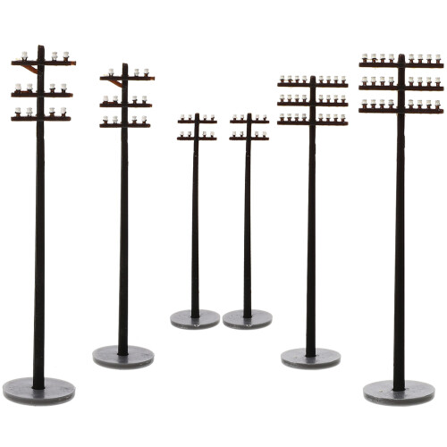 30 Pcs Miniature Train Construction Telegraph Poles Sand Table Scene 1