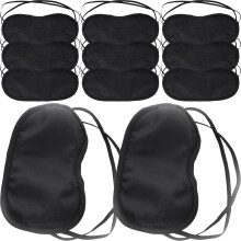 48Pcs Elastic Band Sleep Eye Masks Black Disposable for Hotels Travel