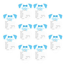 50Stk Blaue Baby Prediction Cards, Partyspiel Für Baby Shower Zu Hause