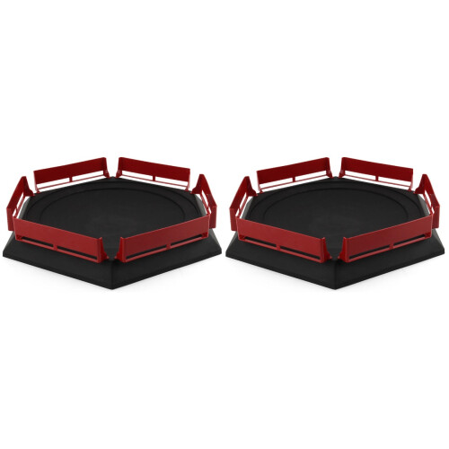 2 Pcs Duel Gyro Plastic Stadiums Disk Arena Toy For Playing 2