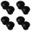 8Pcs Clothes Drying Rod End Caps Black Plastic Rack Accessories 7