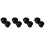 8Pcs Clothes Drying Rod End Caps Black Plastic Rack Accessories 6