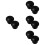 8Pcs Clothes Drying Rod End Caps Black Plastic Rack Accessories 8