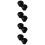 8Pcs Clothes Drying Rod End Caps Black Plastic Rack Accessories 10