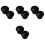 8Pcs Clothes Drying Rod End Caps Black Plastic Rack Accessories 5