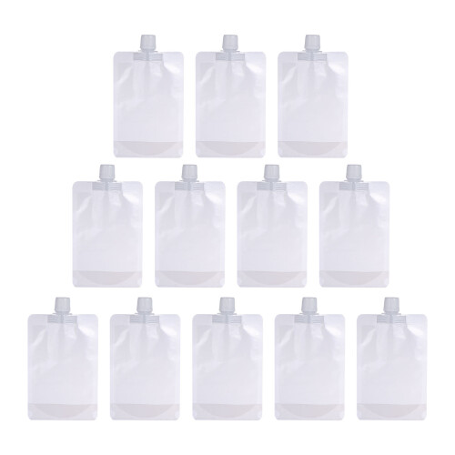 100Pcs Durable Drink Containers with Stand-Up Gusset