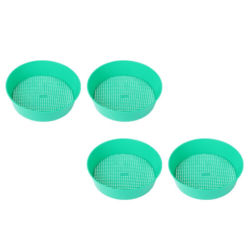 12Pcs Professional Gardening Classifier Green Plastic Sifting Pan