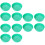 12Pcs Professional Gardening Classifier Green Plastic Sifting Pan 8