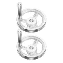 Mlins 2 Pcs Handwheels Detachable 7.80x7.50x7.50cm Silver