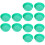 12Pcs Professional Gardening Classifier Green Plastic Sifting Pan 7