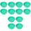 12Pcs Professional Gardening Classifier Green Plastic Sifting Pan 4