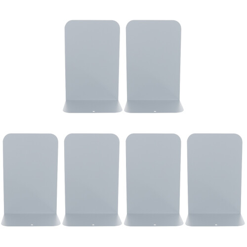 6 Pcs Simple Metal Book Ends For Home Desktop Organizer 2