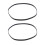 2 Pcs Vinyl Record Player Belt Rubber For Phonograph Black Drive 8