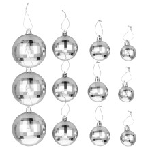 72Pcs Silver Christmas Ball Ornaments for Tree and Party Decor