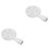 2Pcs White Ceramic Snail Baking Dish Escargot Plate Dishwasher Safe 7