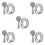 5Pcs Handheld High Pressure Showerhead For Bathroom Use 5