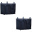 2Pcs Navy Fabric Bedside Storage Bag Multipocket Organizer for Gadgets 6