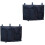 2Pcs Navy Fabric Bedside Storage Bag Multipocket Organizer for Gadgets 3
