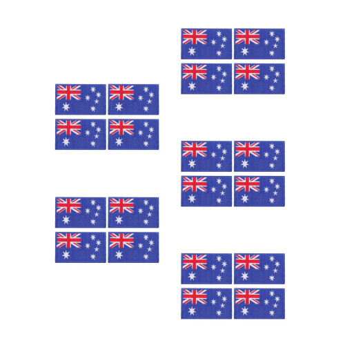 20 Pcs Australia Badge Embroidered Patch With Fastener Backing 2