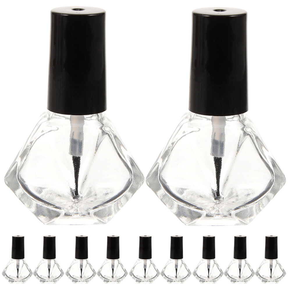 Vaguelly 30 Pcs Empty Nail Polish Bottle Glass Transparent Bottled