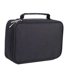 2Pcs 72 Holes Square Pencil Case Black High Capacity Art Supplies