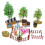 4 Sets Simulation Farmhouse Fruit Tree And Fence Model 1