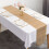 4Pcs Polyester Golden Wedding Table Runner Sequin Birthday Table Cover 10