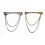 6Pcs Stainless Steel Men's Collar with Chain Assorted Colors 1