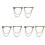 6Pcs Stainless Steel Men's Collar with Chain Assorted Colors 2