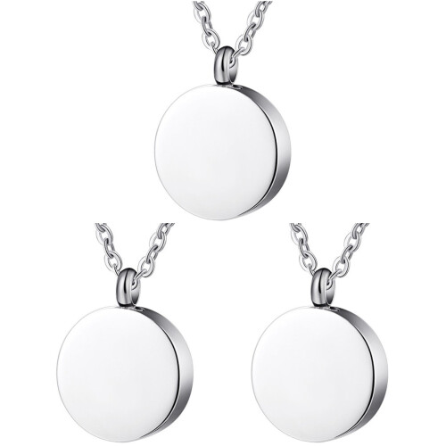 3Pcs Silver Funeral Keepsake Pendant Charms Durable Ashes Memorial 1