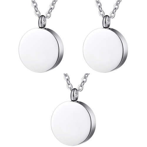 3Pcs Silver Funeral Keepsake Pendant Charms Durable Ashes Memorial 2