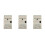 3Pcs Durable Iron Lockable Letter Box White Vintage Wall Mailbox 8