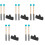 5Sets Lightweight Drum Stick with Durable Rubber Mallets 5